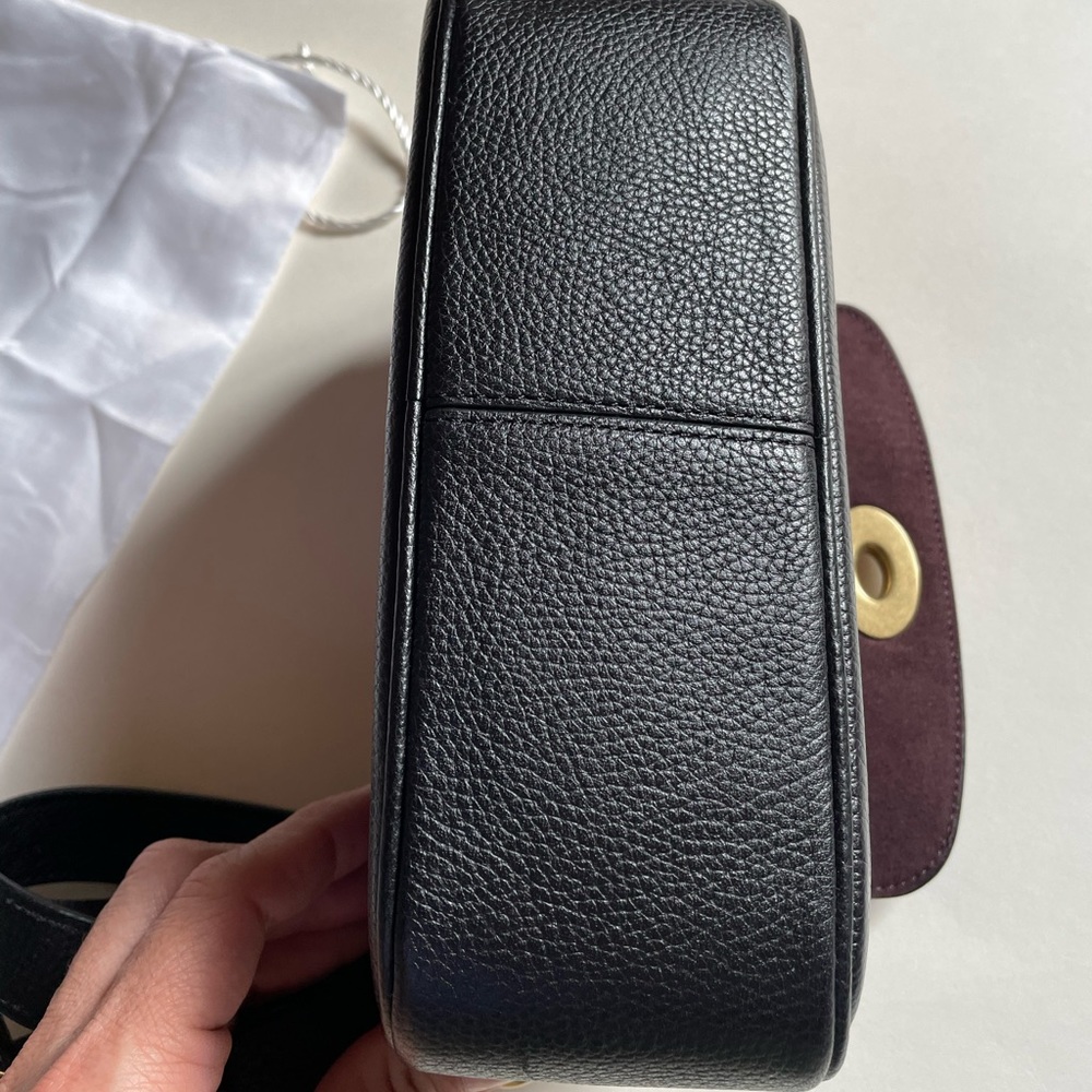 Coach Black Leather Crossbody Camera Bag with Gold Hardware - Picture 7 of 15